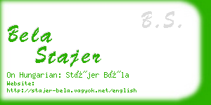 bela stajer business card